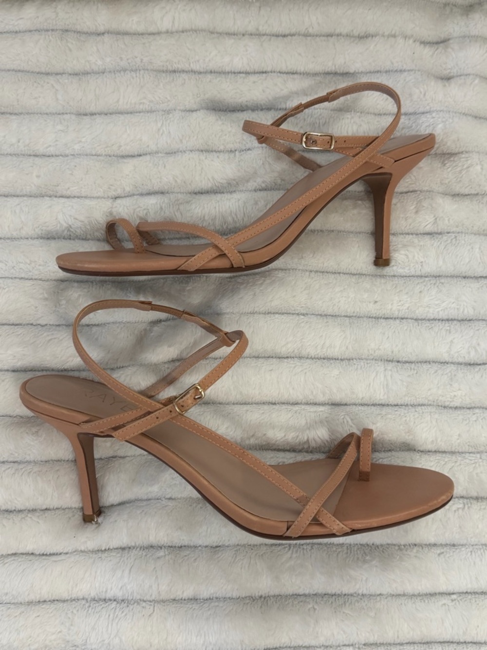RAYE Women's Nude Strappy Heels, Size 8 - Picture 5 of 15